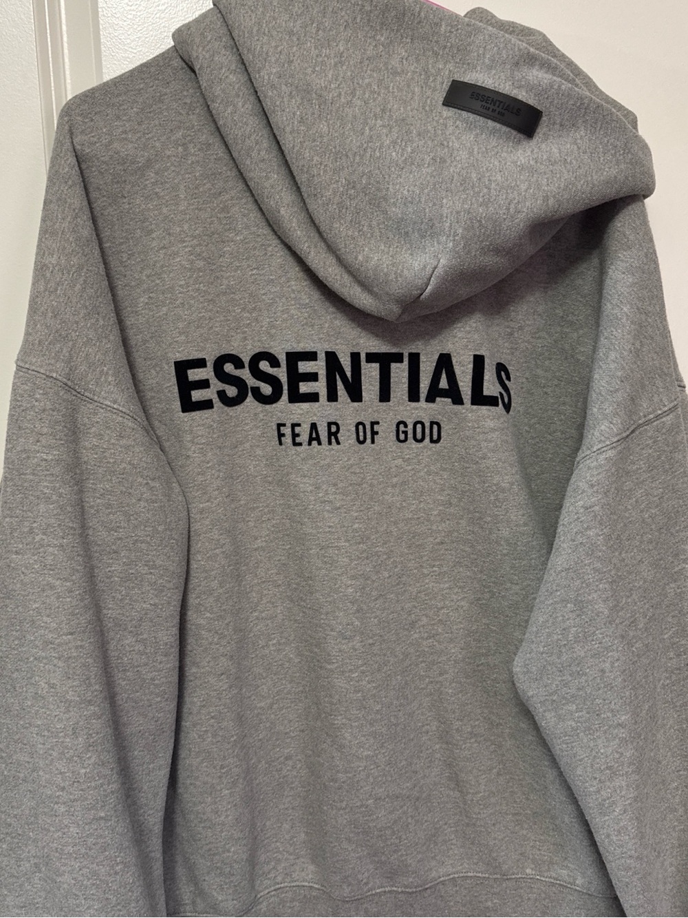 Essentials Fear of God Gray Logo Hoodie